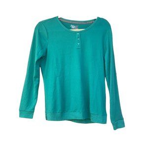 Muk Luks Woman's Green Pullover Sleep Top Size Small New